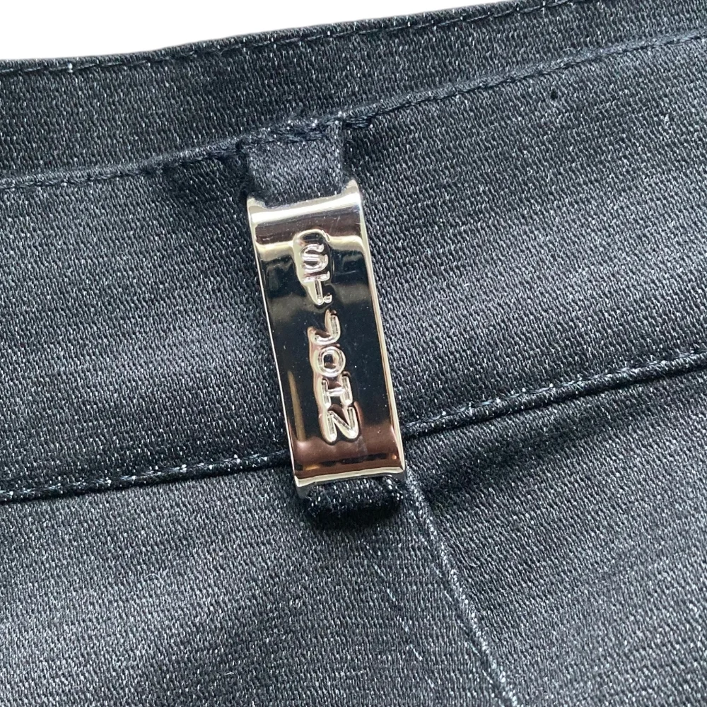 SOLD St John Sport Mary Gray Black denim stretch straight high rise pants casual - Picture 10 of 16